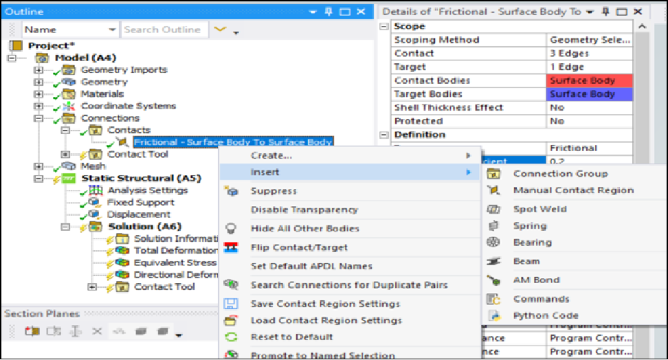 TB,WEAR and TBDATA command syntax for the Archard wear model